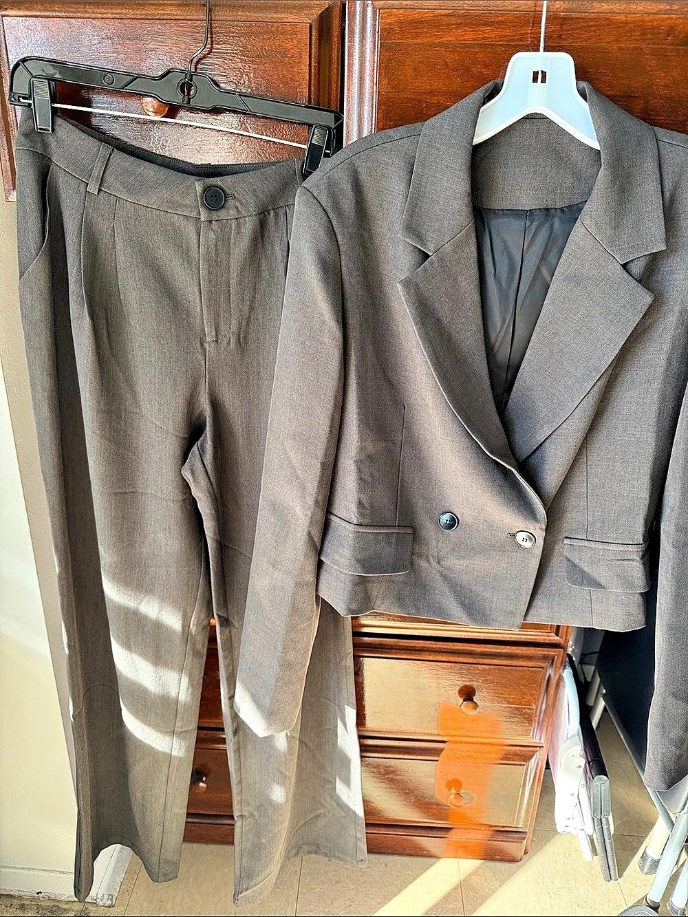 Women's Brown Pantsuit Size Large Like New